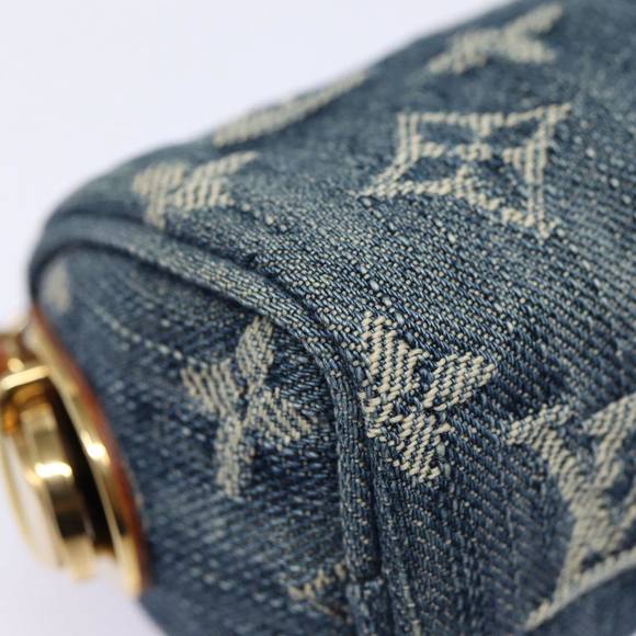 LOUIS VUITTON Monogram Denim Trousse Speedy Pouch Blue M95082 LV Auth 87601A - Picture 14 of 16